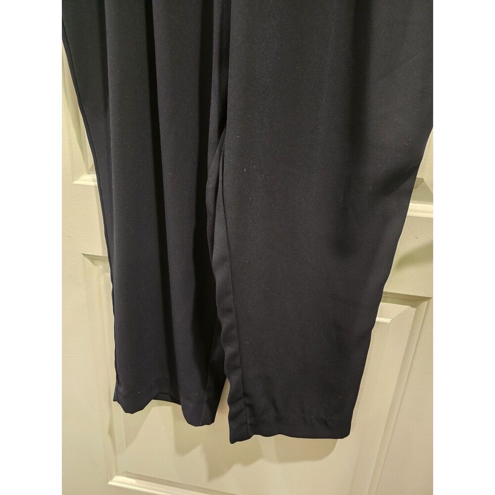 Madewell Tuxedo Jumpsuit Ankle‎ Pants Women's 14 Black Blue Pockets EUC - Picture 6 of 14